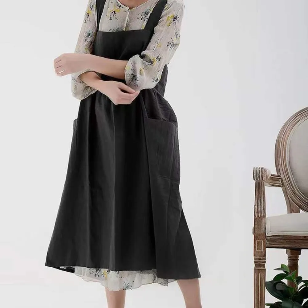 

Florist Overalls Cotton Korean Style Apron Waterproof Large Size Cooking Apron Casual Adjustable Straps Kitchen Apron Garden