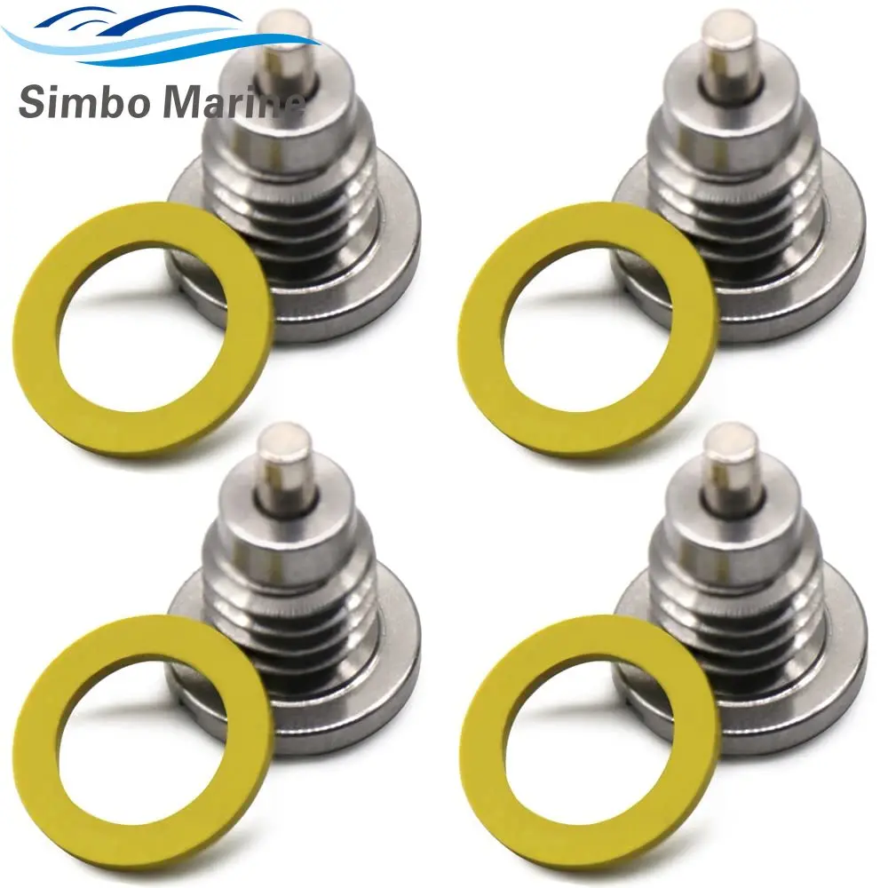 10pcs Magnetic Outdrive Gear Case Drain Plug Screw Gasket For Mercruiser 22-8M0058389 8M0058389 22-67892A06 22-67892A1 22-67892