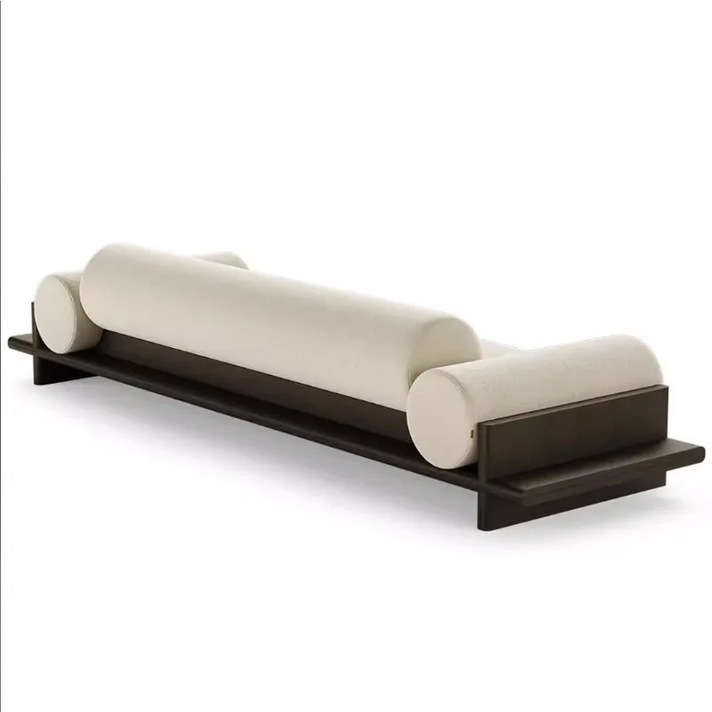 Club reception straight row sofa soft decoration designer model room bed and breakfast sofa
