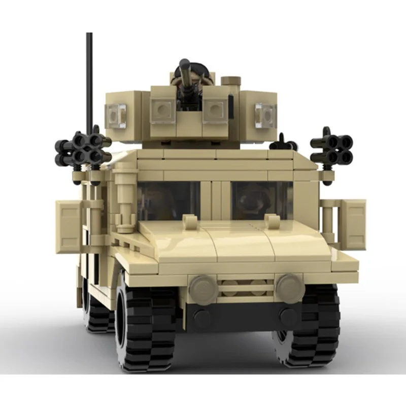 MOC Hummer Panzer Militärisches Geländefahrzeug M1114 M1025 M998 Modell-Baustein-Set Kinder-Bauspielzeug Jungen-Geburtstagsgeschenk – Detail 10