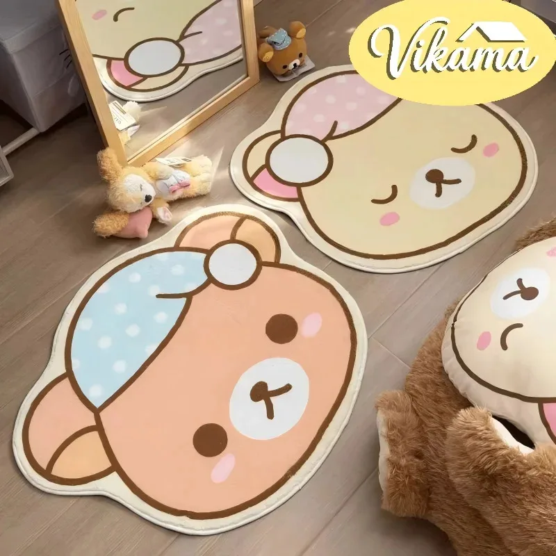 

Коврик VIKAMA Relaxing Bear, нескользящий, теплоизоляционный, сохраняющий тепло, для прихожей, ванной комнаты, домашнего декора