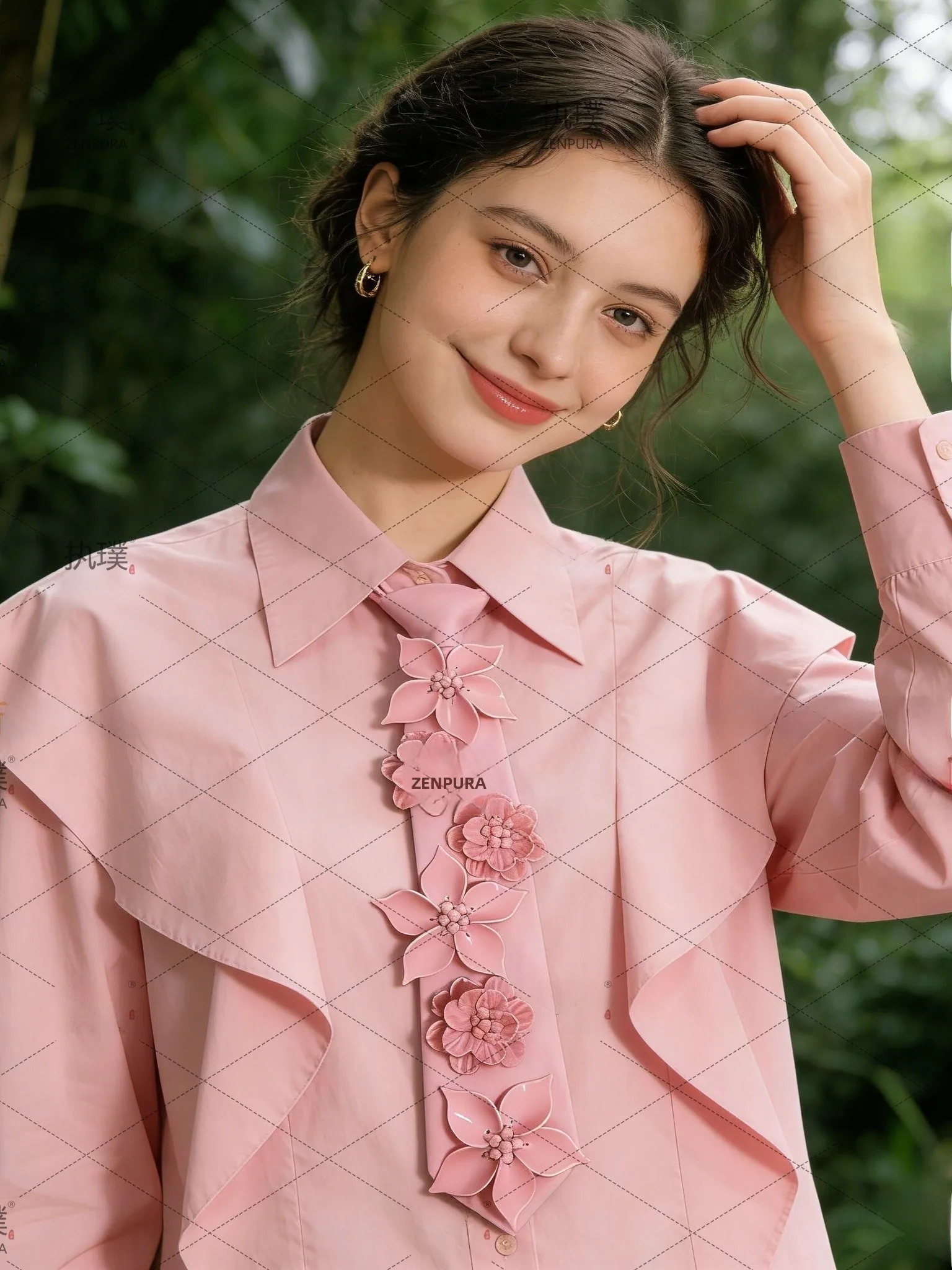 cravate-florale-faite-a-la-main-pour-femme-accessoire-de-chemise-decoratif-avec-fleurs-3d-serie-rose-doux-style-decontracte-nœud-papillon-orne