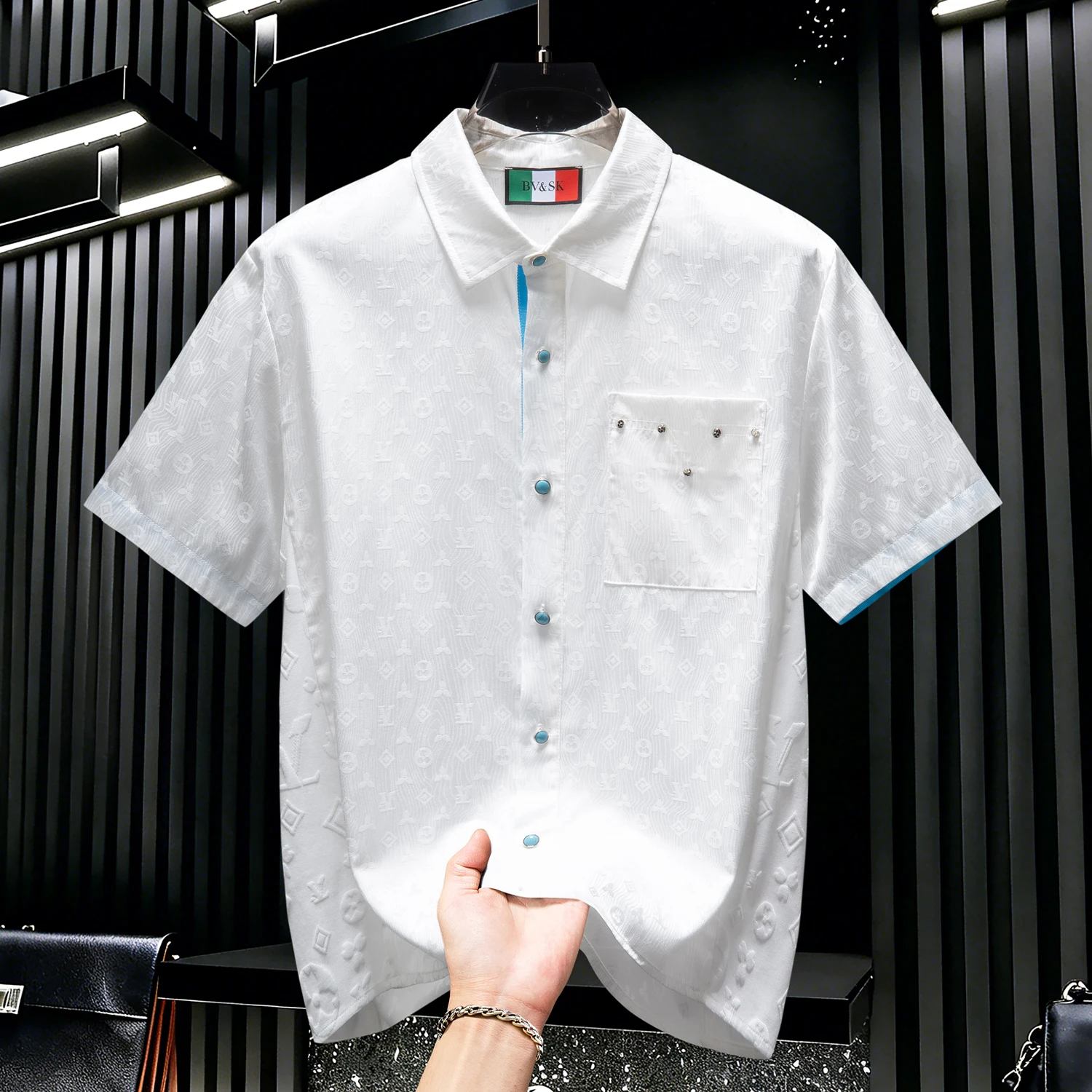 

Американский люксовый модный бренд 2026: Новая летняя мужская футболка с коротким рукавом, премиум-качество, с вышивкой