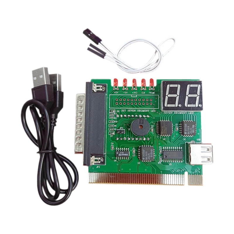 2 Digit Bit PC Computer Motherboard Diagnostic Card USB PCI LCD Error Code Display Tester Analyzer Post Card USB Diagnostic Card