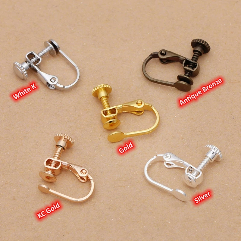 BoYuTe (50 Pieces/Lot) 14*17MM Metal Brass No Pierced Ear Clip Accessories Diy Handmade Earring Jewelry Parts