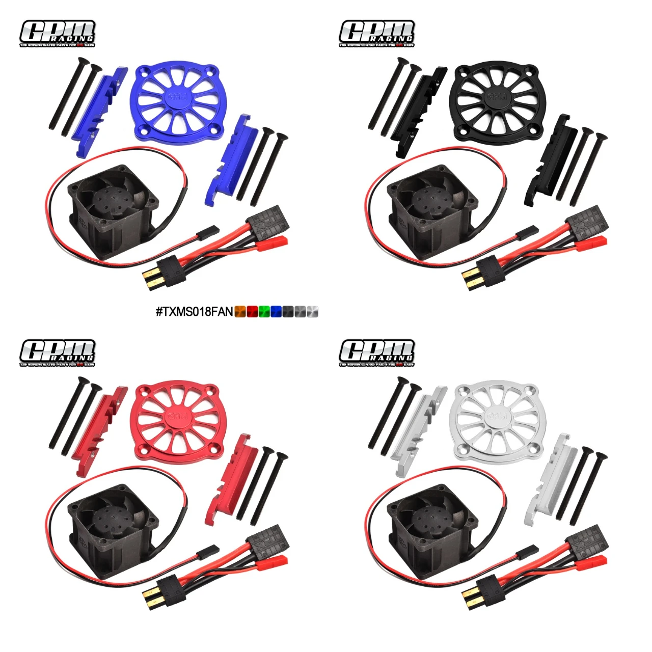 

GPM 1/10 4Wd Maxx 89076-4 / Maxx W/Widemaxx 89086-4 TRAXXAS Aluminum Motor Heatsink With Cooling Fan