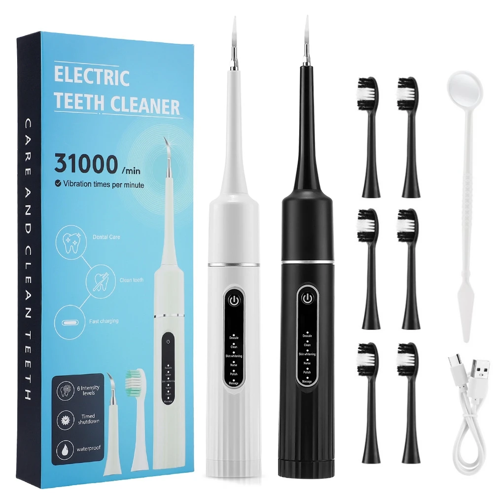 Electric ToothBrush Whitening Frequency Sonic Teeth Cleaner Dental Scaler Toothbrush Calculus Plaque Remover Stone Remover Kit