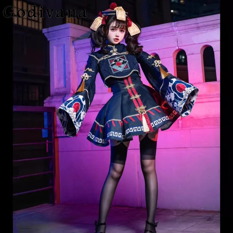 

Cosplay Costume Olita JSK Daily Dress Ladies Japanese Style Cute Halloween Lolita Dress Outfit Female Role Play Cos Set