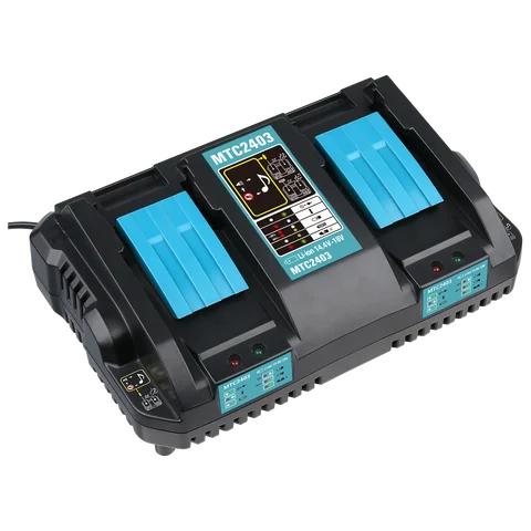 Cargador de batería de puertos duales DC18RD, reemplaza la batería de iones de litio LXT de 14,4 V-18V BL1415 BL1430 BL1830 BL1840 BL1850 BL1850