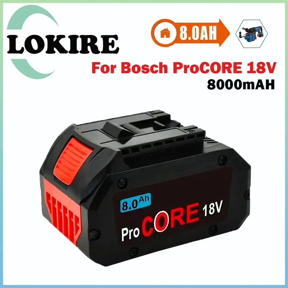 

For Bosch 18V 8000MAH Professional System Cordless Tool BAT618 GBA18V8 21700 Battery 18V 8.0Ah ProCORE Replacement Battery