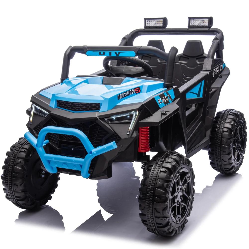 24V 2-Seater Ride on UTV 2 x 200W Motors 4.5 mph Max Speed Ride on Car w/Remote Control, MP3, Electric Car for Boys Girls Age 3+