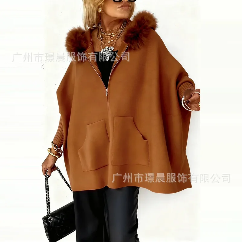 Winter Versatile Pocket Fur Collar Jacket Women's Fashion Comfortable New Hooded Jacket Winter Clothes Women 2025 Oberbekleidung