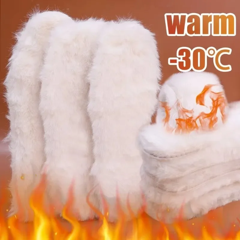 Unisex Australia Sheepskin Insoles Natural Real Fur Wool Cashmere Snow Boots Shoe Pad Children Wool Insoles Warm Winter Shoes