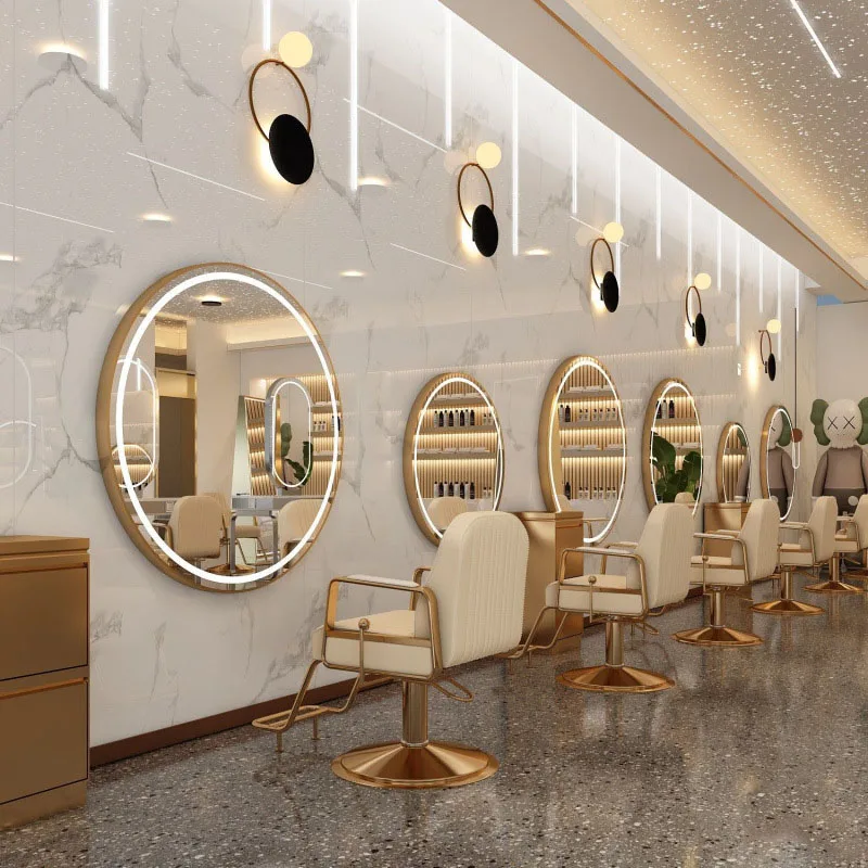 

Modern Popular Hair Salon Mirror Smart Wall Mirror Touch Screen for Barber Shop Station Led Salon Wall Mirror