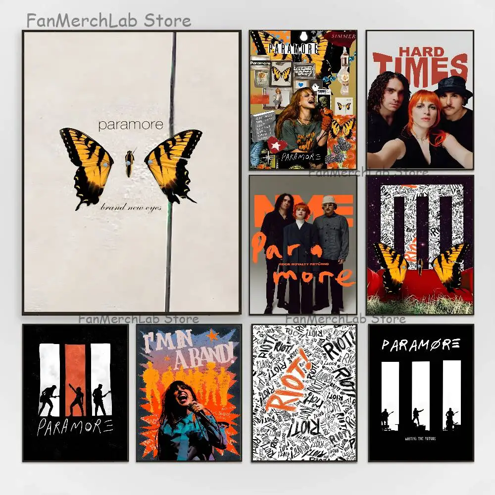 Band P-Paramore Poster Multi-Purpose Wall Art for Living Room Bedroom Office Hallway Bar Home Decor Gift