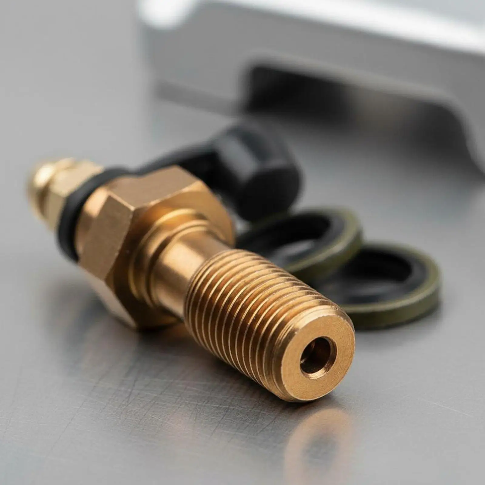 Brake Caliper Bleeder Screw Stainless Steel Banjo Bolt Kit Hydraulic Valve for Motorcycle Repair