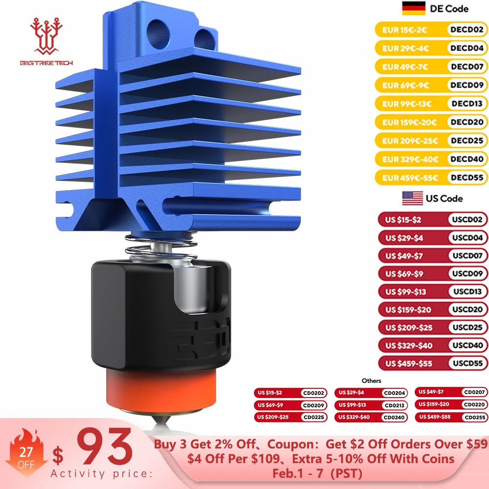 �y�Z�[�����zBIGTREETECH �p���_ Revo Hotend �v���O�A���h�v�����g���������� E3D �I�����C�� Bontech �t�� Bambu Lab P1P P1S BambuLab X1C X1E