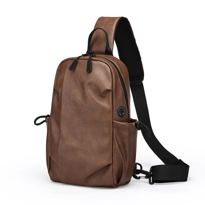 Europe and the United States new waterproof chest bag men's Messenger bag fashion shoulder small backpack leisure chest bag.