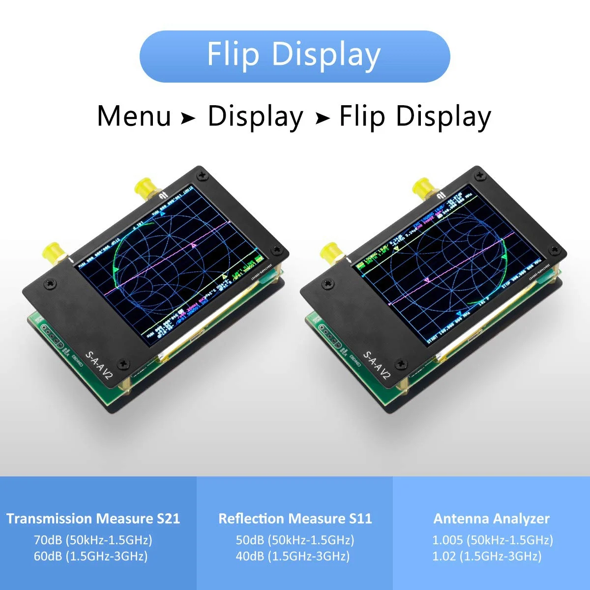 Imagem -06 - Analisador de Rede Vetorial para Ondas Curtas 2.8 Polegada Display 3g S-a2 Nanovna v2 hf Vhf Uhf