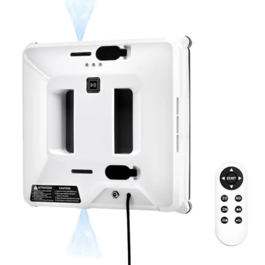 3000Paの吸引力と自動水噴霧機能を備えた窓掃除ロボット、高層フレームレスおよび家庭用ガラス表面向け、インテリジェントな移動軌跡