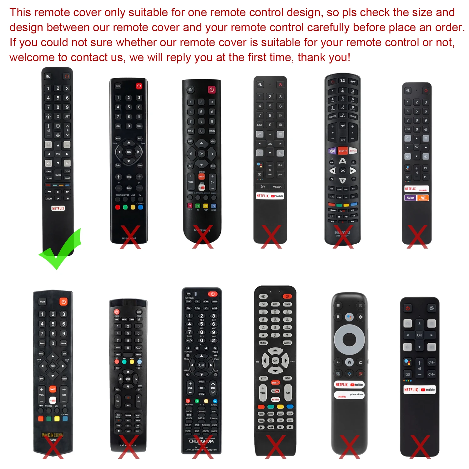 Protective Sheath Cover Fit for TCL TV Remote Control RC802N Series YUI1 YU14 U43P6046 U49P6046 U55P6046 U65P6046 Silicone Case