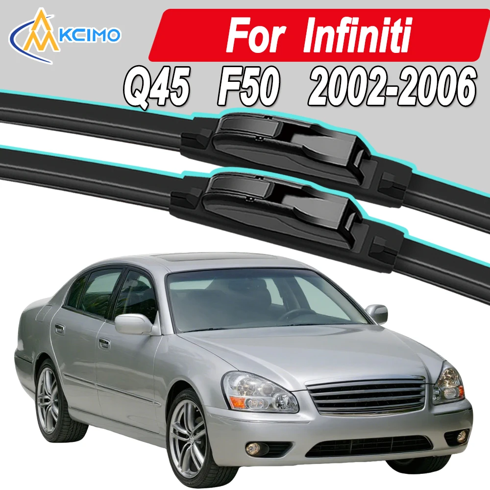 

Silicone Car Wiper Blades for Infiniti Q45 F50 2002-2006 - All Weather Silent Wiper Blades, Quick Release Clip