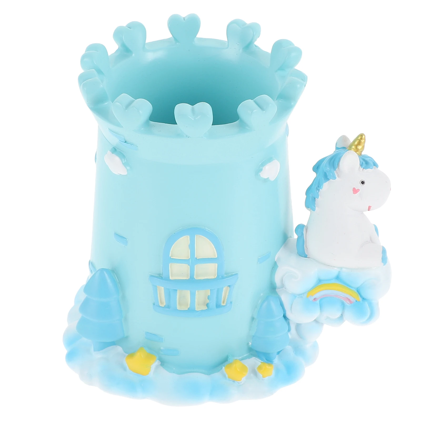 

Pen Holder Desk Organizer Aesthetic Pencil Cup Stationery Storage Cute Accessories Resin Material Waterproof