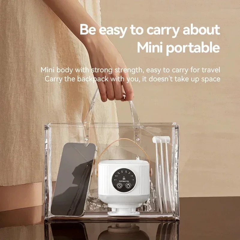 Rechargeable/Plug-in LED Lamp LED Light With Fan Portable Silent Ceiling Fans Light Remote Control 7200mAh for Bedroom Camping