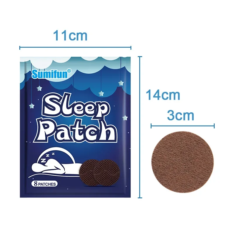 8PCS Improve Sleep Patch Anxiety Relieve Headache Stress Plaster Improve Insomnia Quality Body Relax Sticker Easy-Sleeping Paste