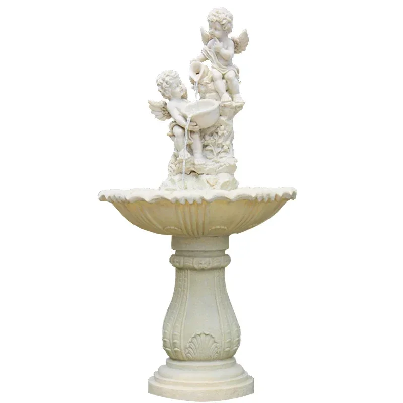

European sculpture outdoor angel fountain wedding water ornament garden decoration, courtyard fish pond