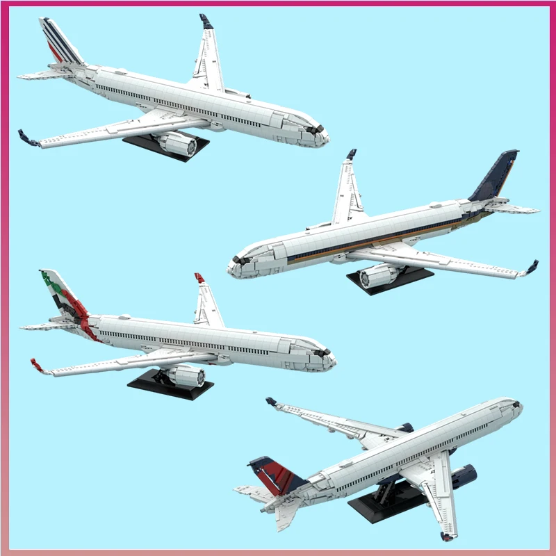 Airbus A350-900 Airlines Flugzeug Flugzeug Flugzeug Modell MOC Bausteine Ziegel Montage Spielzeug Geburtstag Geschenk Desktop Dekoration