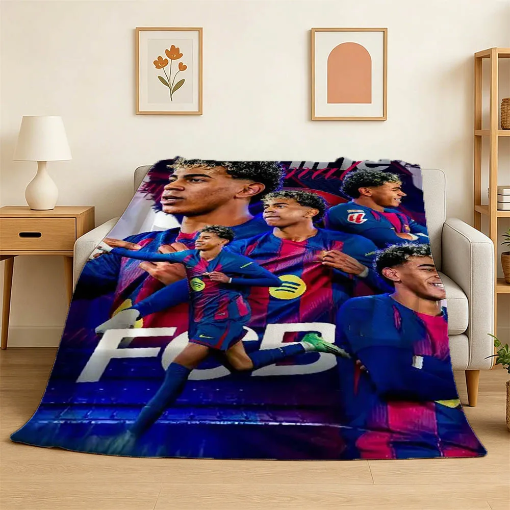 Football L-LamineS Y-Yamal Blanket 3D Flannel Blanket Soft Throw Art For Wall Home Decor Bedroom Sofa Naps Picnic Gifts Present