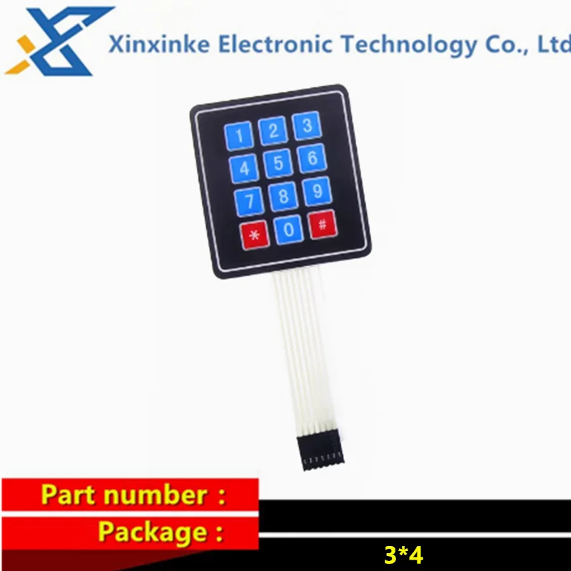 10PCS Große Tasten 4*4/1*4/3*4/4*5 Matrix Tastatur MCU Externe Erweiterung Tastatur Film Tastatur