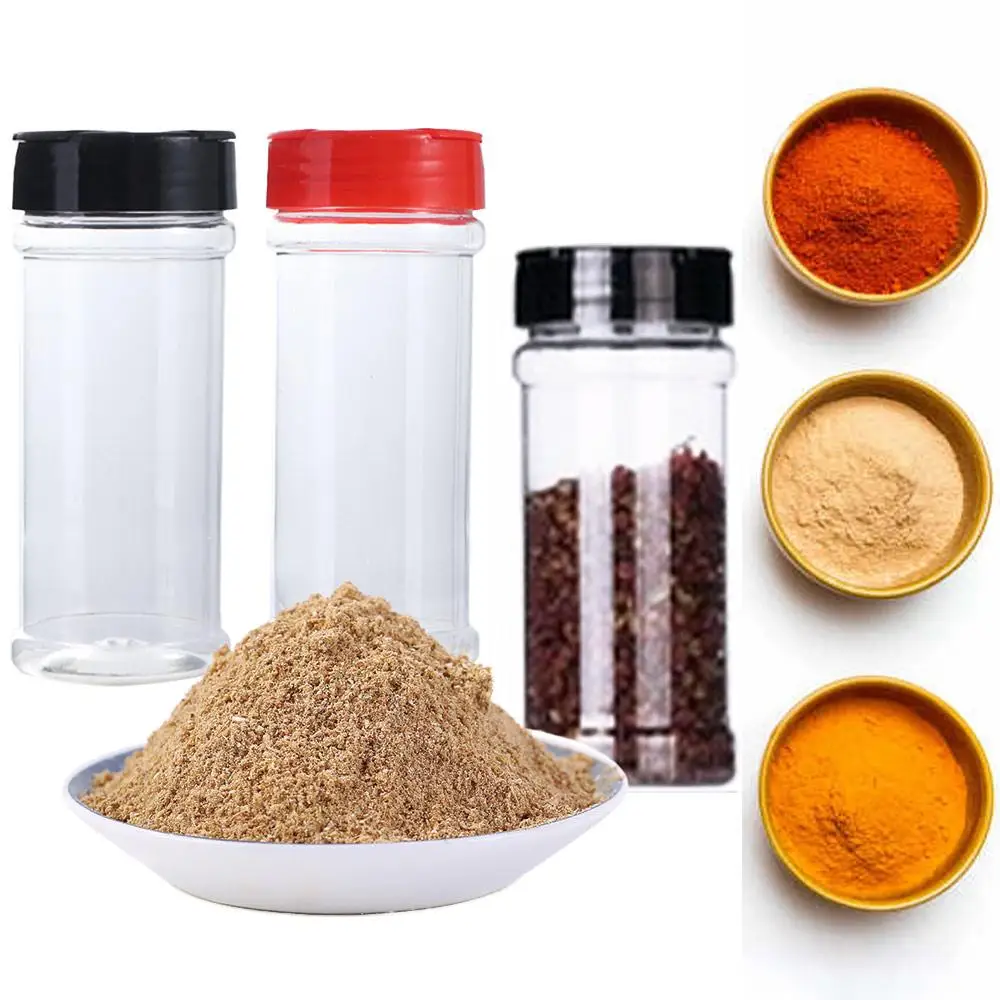 

Household 200ml Clear Plastic Spice Jar Plastic Transparent Seasoning Bottle Butterfly Cover Refill Spice Containers Salt Pepper