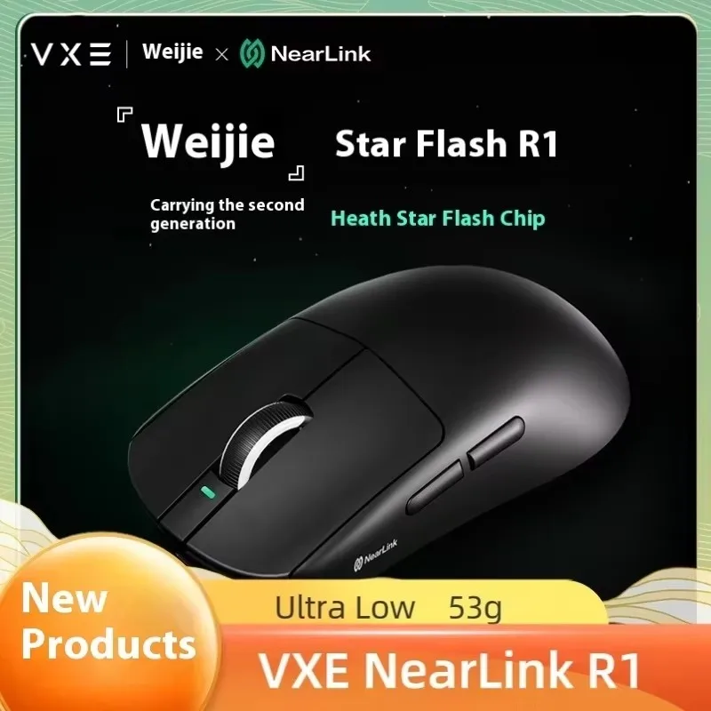 VGN VXE Dragonfly R1 Wireless Mouse PAW3395 Sensor Nordic 52840 2KHz FPS Game Mouse Intelligent Speed Low Delay Game Office Gift