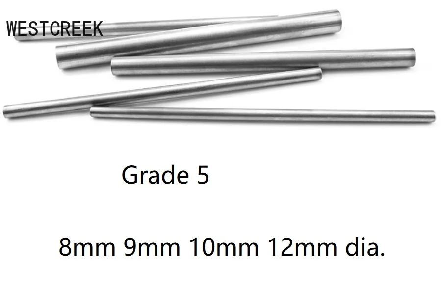 

WESTCREEK 8mm 9mm 10mm 12mm dia. Grade 5 TA6V titanium alloy rod titanic Ti stick ti bar BT6 TI-6AL-4V Gr5 TC4 Titanium round ro