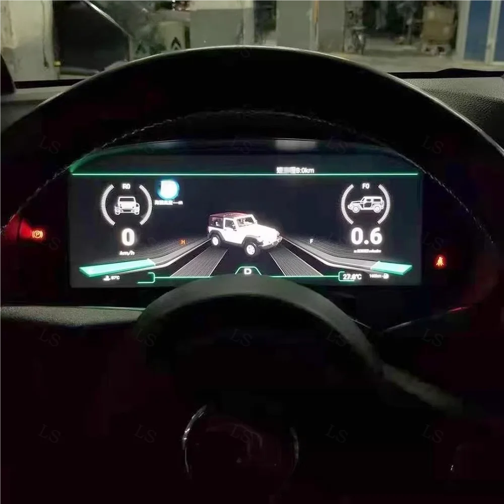 Grupo de instrumentos LCD de 12,3 "para Jeep Wrangler 3 JK 2010 - 2017 Unidad principal de pantalla de tablero Navegación GPS