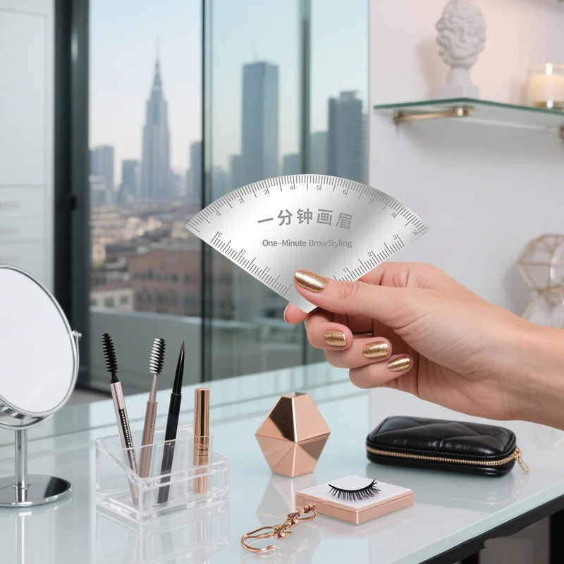 Regla de diseño de cejas de dibujo rápido reutilizable, herramienta de mapeo de Microblading para maquillaje permanente, moldeador, suministro de tatuaje, guía de dibujo