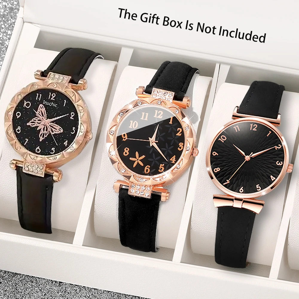 3-piece Lady's Popular Watch Set, Different Style Watches, High Quality, Premium Feeling Watches