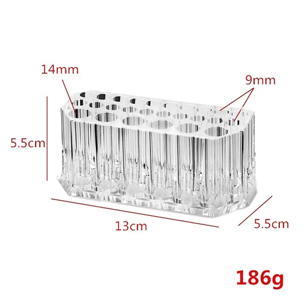 26 Holes Acrylic Lipstick Holder Perfume Jewelry Box Display Stand Cosmetic Organizer Makeup Brush Holder Storage Box