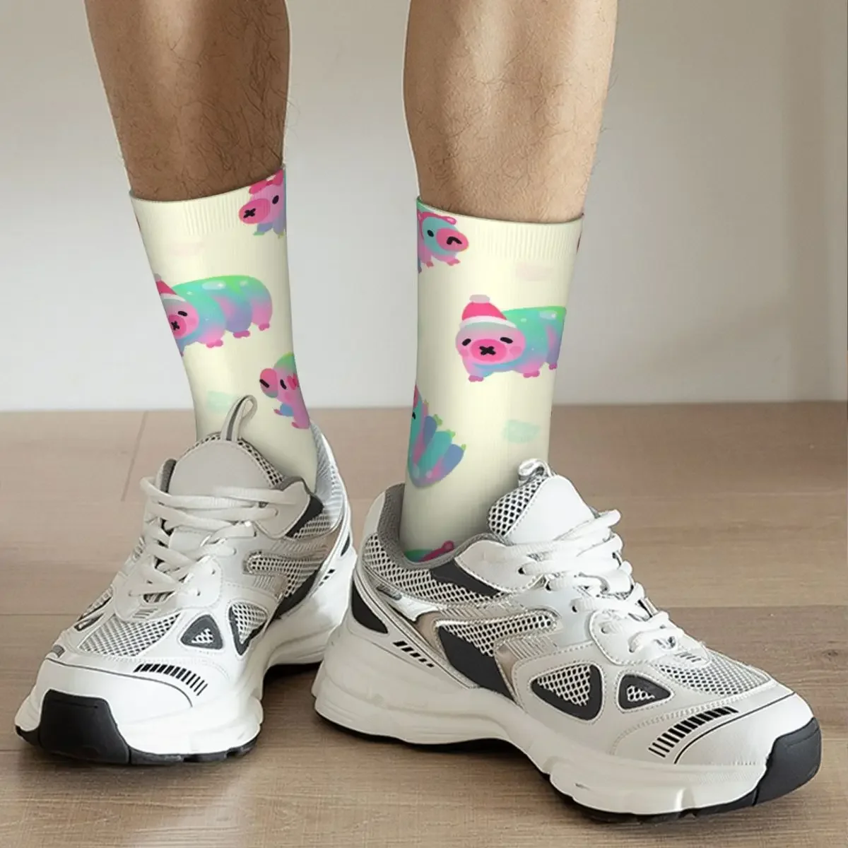 Chaussettes longues ours à eau pour cadeau d'anniversaire unisexe, bas Harajuku, accessoires toutes saisons, haute qualité