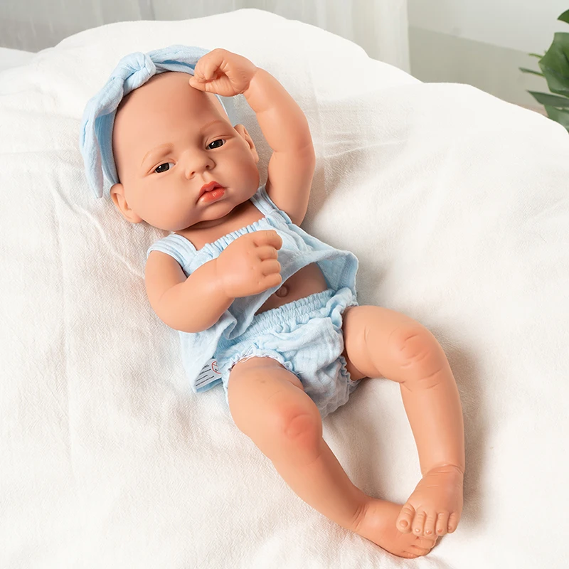 15,75-Zoll-Puppen, 40 cm große Reborn-Puppen, Spielzeug, lebensechte Reborn-Puppen, Ganzkörper-Vinyl-Puppen, niedliche Puppenspielzeuge, Geburtstagsgeschenk für Frauen – Detail 7