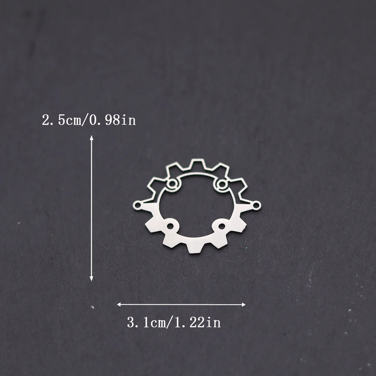 3pcs Steampunk Gear Pendant Charms Fit Bracelets Necklace DIY Stainless Steel Jewelry Making Accessories