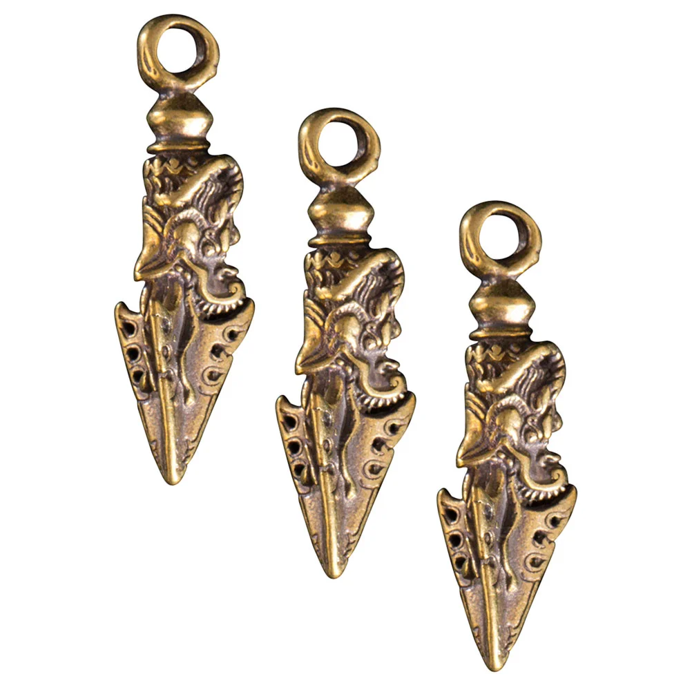 3 Pcs Key Chain Pendant Hanging Decor Vajra Pestle Ornament Vintage Keychain Retro Pendent Ring