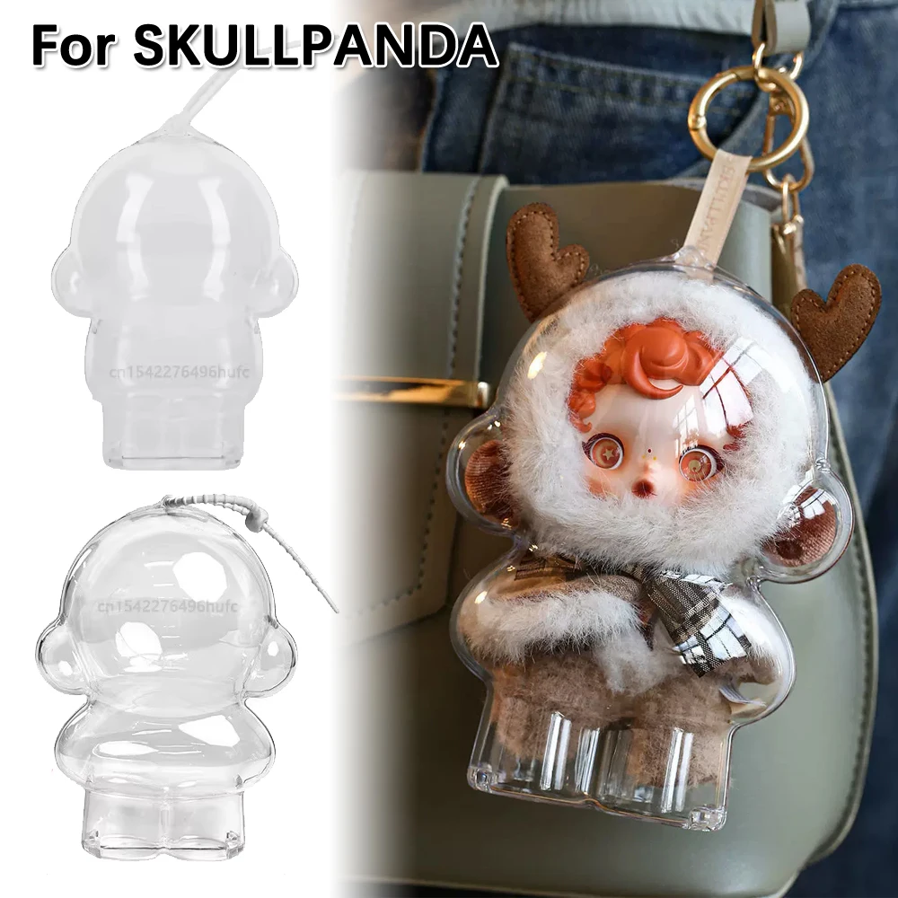 1/3PCS For Skull Panda Protective Cover Transparent Plush Doll Display Case Portable Organizer Box for Skullpanda Case Xmas Gift