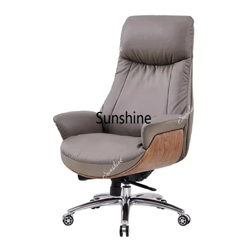 Leather Adjustable Office Chair Back Support Design Comfy Ergonomic Office Chair Recline Massage Cadeiras Home FurnitureT*