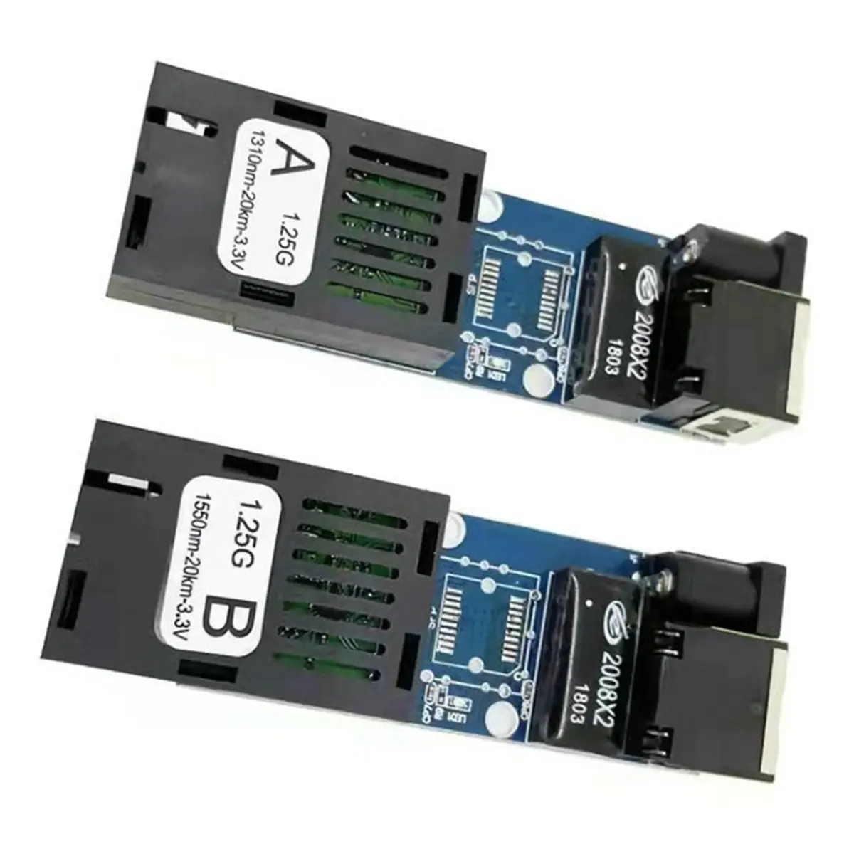 A86G NEW Mini Gigabit Fiber Optical Media Converter 100/1000Mbps Optic Transceiver SC to RJ45 Ethernet Switch 20Km EU Plug