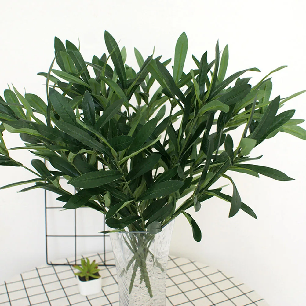 

2pcs Branch Realistic Desktop Artificial Plant Household Plant Home Supply Decor Wear-Resistant Plastic Desktop Home Supply