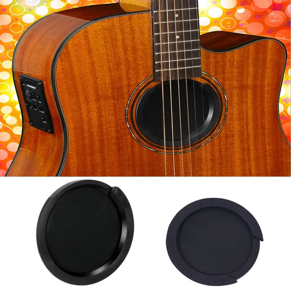 8.6/10cm Guitar Silicone Sound Hole Cover Guitar Buster Soundhole Cover Anti-howling Acoustic Guitar Pickup Silencer Cover