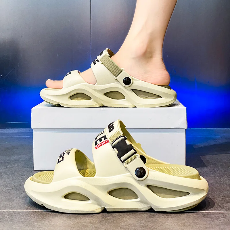 

Пляжные тапочки Eva Shoes Новые летние сандалии мужские домашние с толстой подошвой с защитой от запаха 2025 Нескользящие и износостойкие модные невагомые